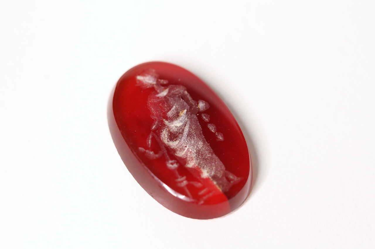 Carnelian Intaglio, Greek Female Figure, 18x12mm approx