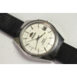 *TO BE SOLD WITHOUT RESERVE* ORIENT WRIST WATCH, circular silver wave dial with baton hour