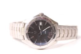 *TO BE SOLD WITHOUT RESERVE*GENTLEMENS TAG HEUER LINK WRISTWATCH, circular black lined dial with