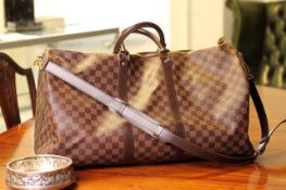 Louis Vuitton Bandouliere Holdall, damier ebene canvas, two rounded top handles with a detachable