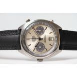 VINTAGE 1970s HEUER CARRERA AUTOMATIC CHRONOGRAPH REFERENCE 110.253 WITH TAG HEUER SERVICE CARD,