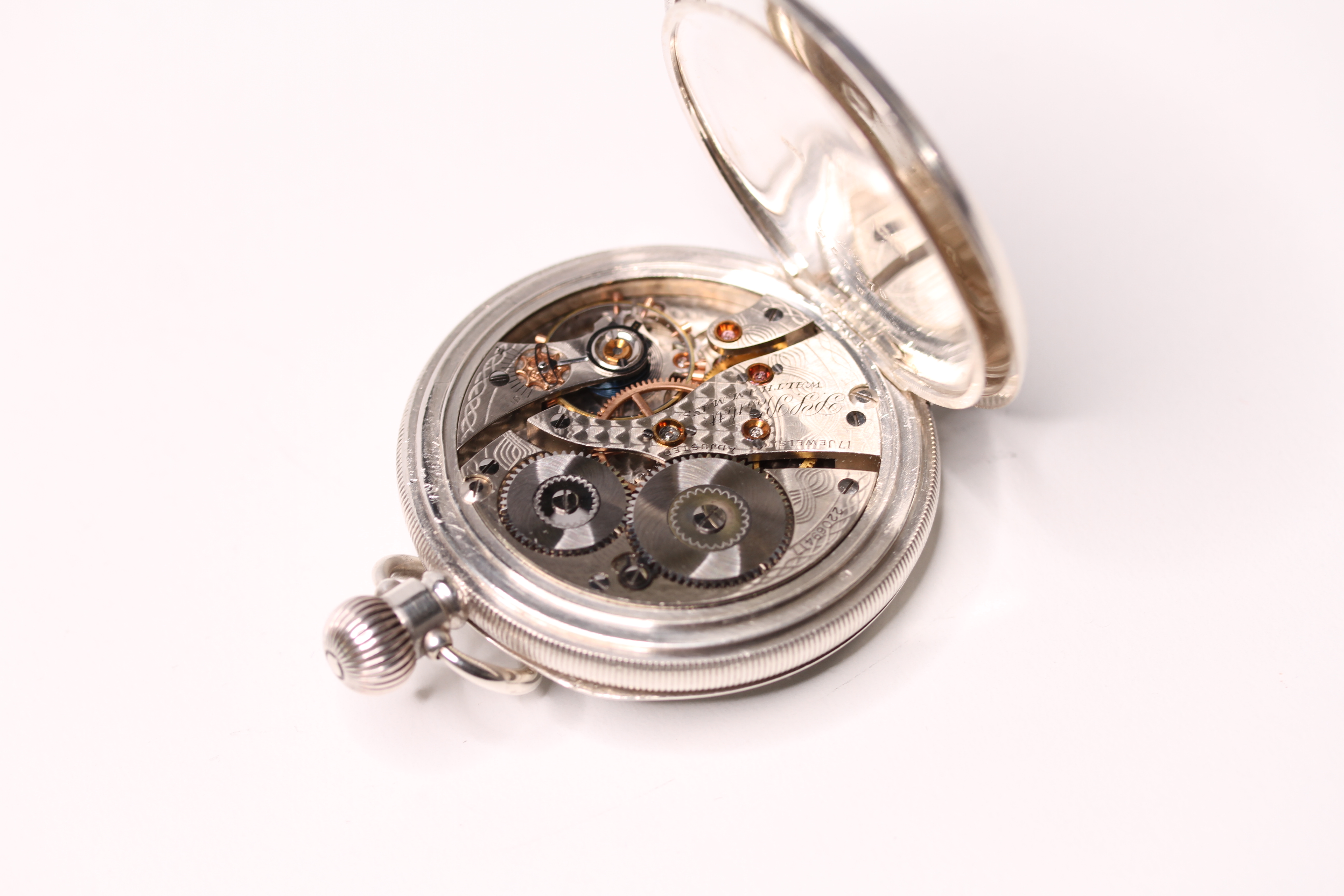 *TO BE SOLD WITHOUT RESERVE*Gents Pocket Watch Waltham USA, Model Number 1908, Year 1918, white dial - Image 2 of 3