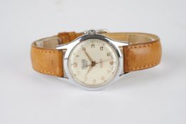 GENTLEMENS RELIDE AUTOMATIC WRISTWATCH CIRCA 1960, circular two tone dial with gold arabic numeral