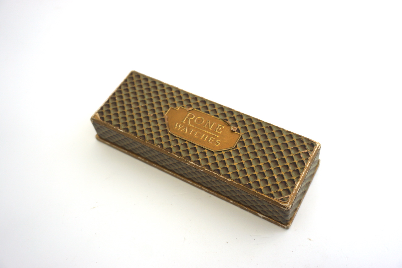 VINTAGE RONE WATCH BOX, Rone watch box with inner