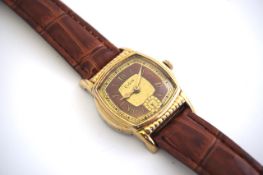 *TO BE SOLD WITHOUT RESERVE* VINTAGE ELGIN DRESS WATCH, cushion two-tone dial with roman numerals,