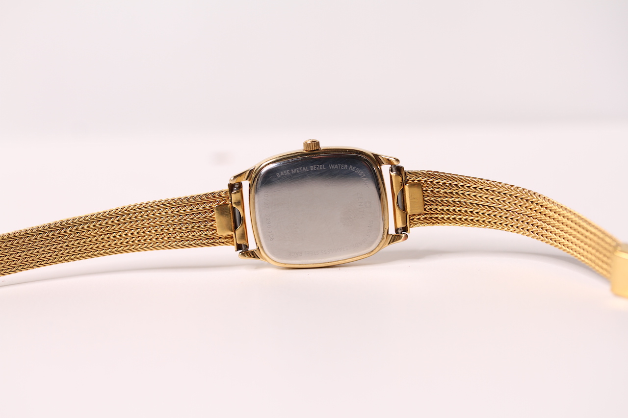 *TO BE SOLD WITHOUT RESERVE*LADIES ZENITH VINTAGE WRISTWATCH, oval champagne dial with hour markers, - Image 2 of 2