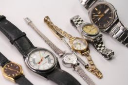 *TO BE SOLD WITHOUT RESERVE* 6 SEIKO WRISTWATCHES, INCLUDING SEIKO 5 AND LADIES WATCHES, vareity