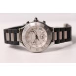 *TO BE SOLD WITHOUT RESERVE*GENTLEMENS CARTIER CHRONOGRAPH 21 WRISTWATCH, circular silver dial