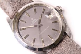 VINTAGE TUDOR OYSTER DATE REFERENCE 7992/0 CIRCA 1960S, circular grey dial, baton hour markers,