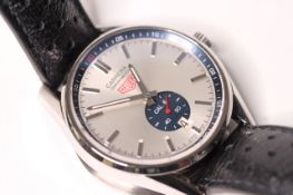 *TO BE SOLD WITHOUT RESERVE*GENTLEMENS TAG HEUER CARRERA CHRONOMETER WRISTWATCH REF WV5111, circular