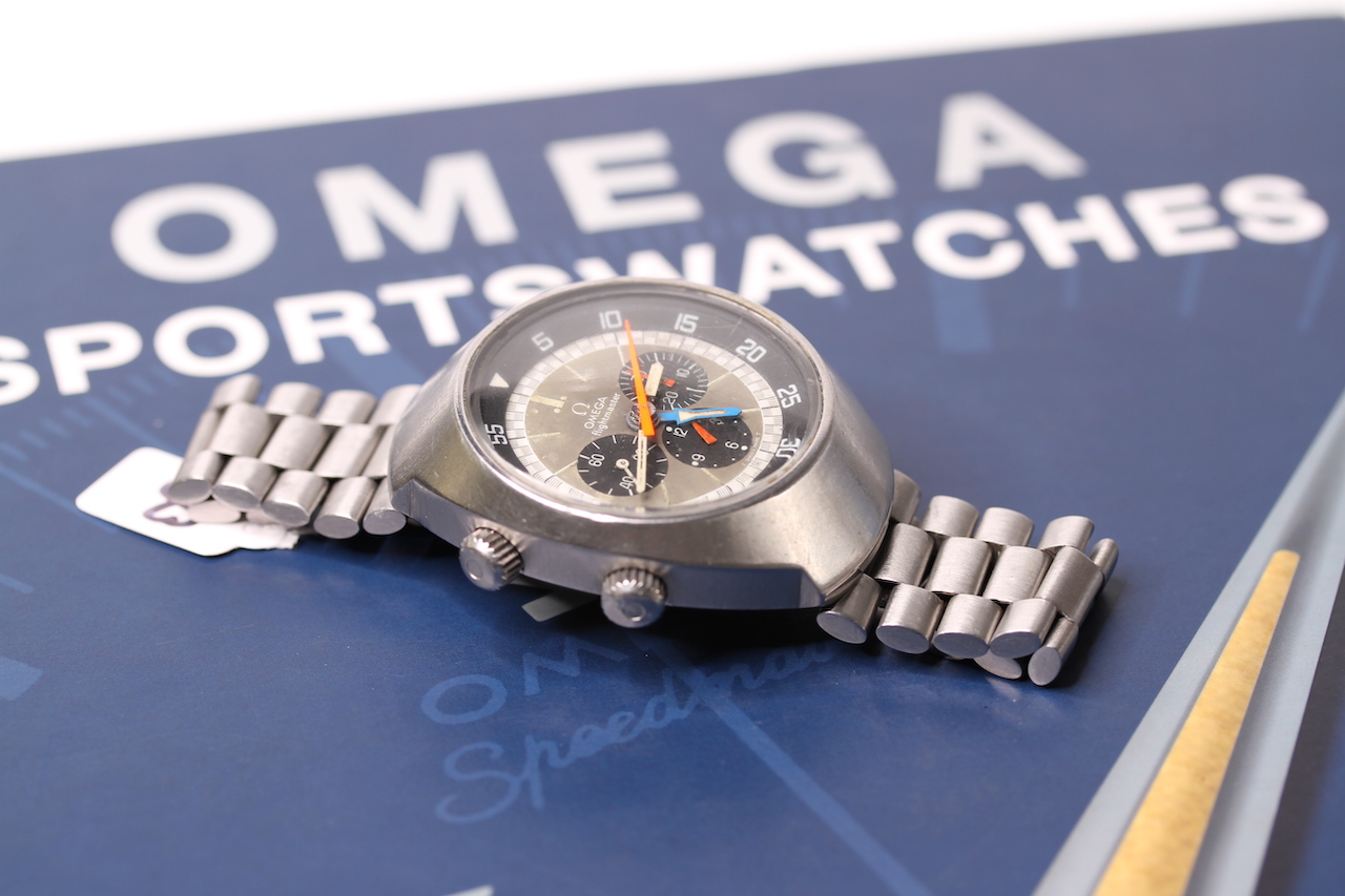 VINTAGE OMEGA FLIGHTMASTER 145.026 circa 1971, circular two tone, panda dial, applied luminous - Image 11 of 11