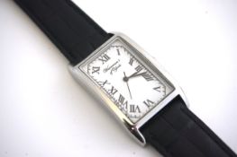 *TO BE SOLD WITHOUT RESERVE* GENTLEMENS WATERMAN'S OF YORK WRIST WATCH, white rectangular dial