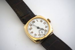 VINTAGE 1936 18CT LONGINES DRESS WATCH, circular white dial with arabic numeral hour markers,
