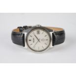 GENTLEMENS GRAND SEIKO AUTOMATIC HI BEAT DATE WRISTWATCH REF. 6145-8000, circular silver dial with