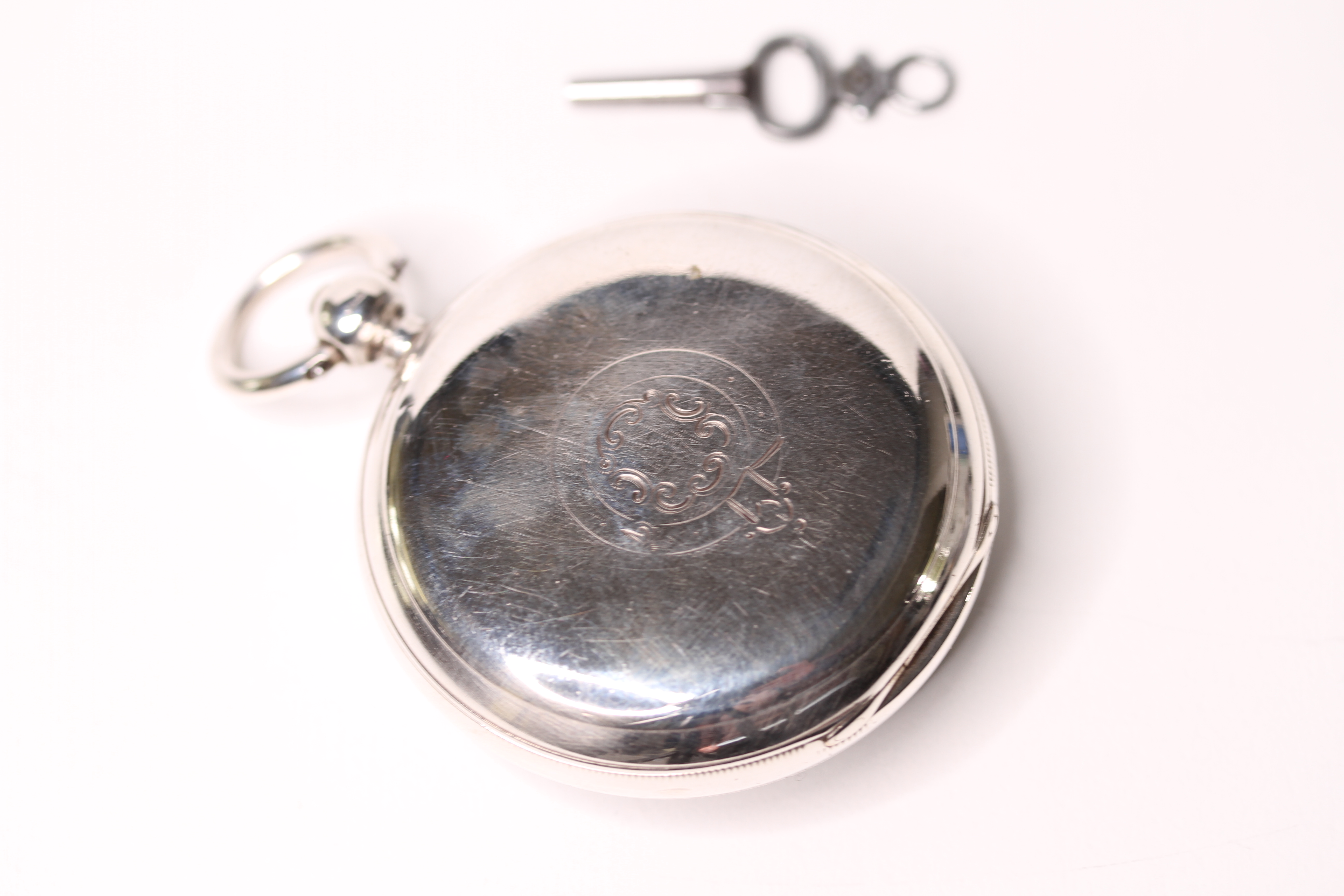 *TO BE SOLD WITHOUT RESERVE*Gents Pocket Watch James Reid & Co, Coventry Est 1879 in Silver with Key - Image 2 of 3
