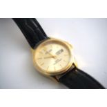 *TO BE SOLD WITHOUT RESERVE* PULSAR WRIST WATCH WITH BOX AND PAPERS, circular gold dial with baton