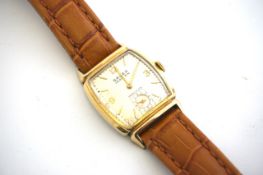 VINTAGE GRUEN VERITHIN PRECISION DRESS WATCH CIRCA 1930s, silver dial with gold baton and arabic