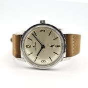 GENTLEMAN'S ZENITH MANUALLY WOUND "EXPLORER DIAL/CALATRAVA" WITH BOX, CIRCA. 1965, MANUALLY WOUND