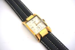 VINTAGE EBERHARD & CO DRESS WATCH CIRCA 1930s, silver dial with gold arabic numerals and dot hour