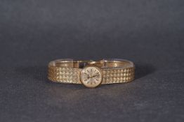 LADIES TUDOR 9CT GOLD COCKTAIL WATCH, circular cha