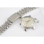 GENTLEMENS ENICAR ULTRASONIC SHERPA WRISTWATCH, circular off white dial with hour markers and hands,