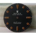 VINTAGE ROLEX SUBMARINER DIAL REF 5513 CIRCA 1970s, matt dial with natural patina, original