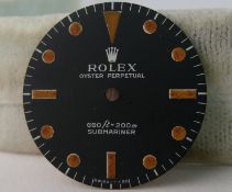 VINTAGE ROLEX SUBMARINER DIAL REF 5513 CIRCA 1970s, matt dial with natural patina, original