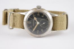 RARE GENTLEMENS JAEGER LECOULTRE BRITISH MILITARY ISSUED WWW 'DIRTY DOZEN' CROWS FOOT WRISTWATCH,