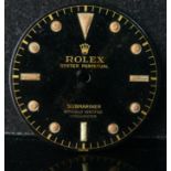 ROLEX SUBMARINER DIAL OFFICIALLY CERTIFIED CHRONOMETER REF 5508 CIRCA 1950s, gloss dial with gilt