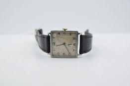 *TO BE SOLD WITHOUT RESERVE* GENTLEMAN'S EBERHARD & CO SQUARE CASE, MANUALLY WOUND, CIRCA 1940S, REF