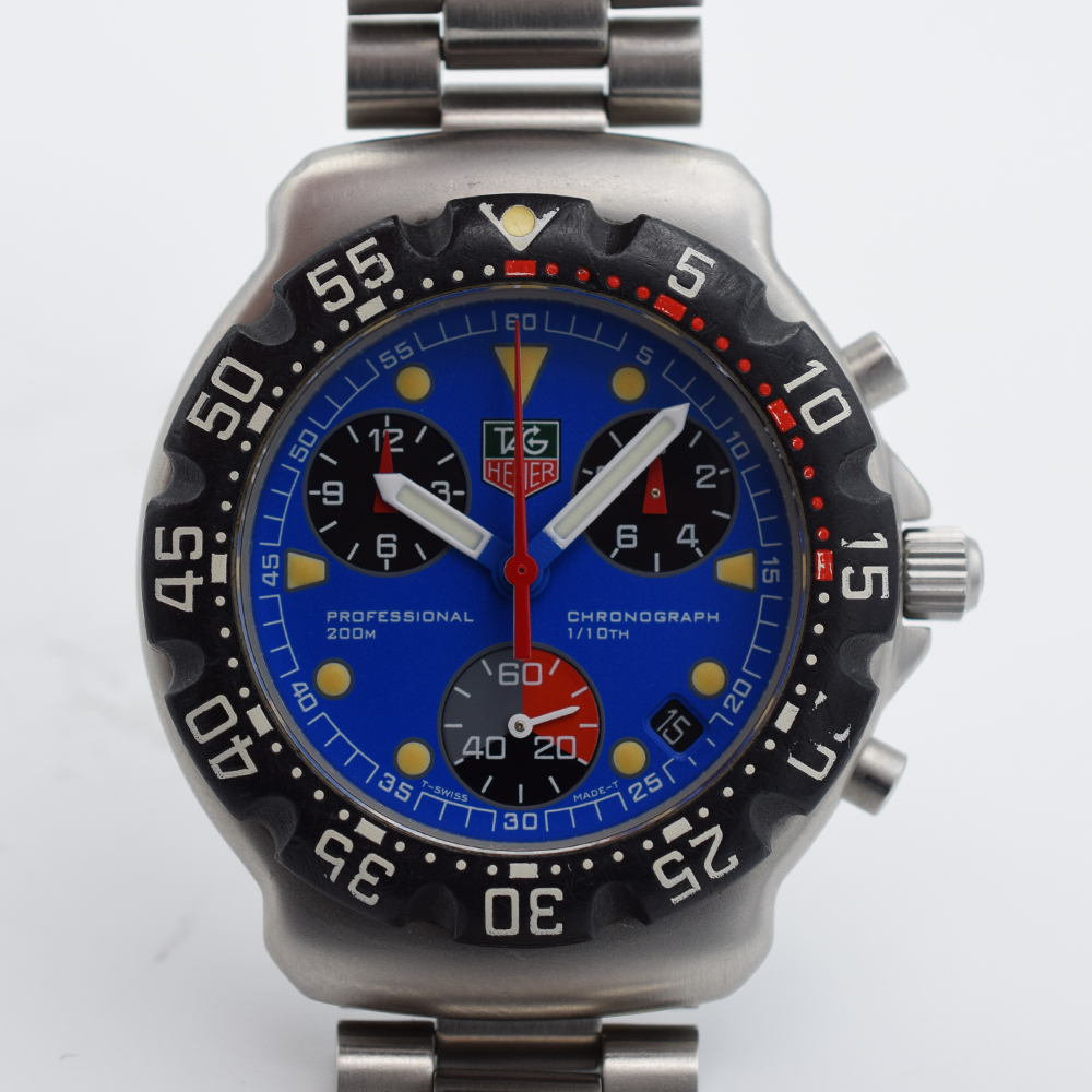 GENTLEMAN'S TAG HEUER FORMULA 1 BLUE CHRONOGRAPH, REF. CA1210-1, CIRCA. LATE 1990S, 38MM SWISS - Image 3 of 8