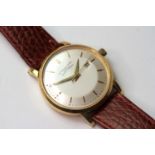 VINTAGE 18CT GOLD INTERNATIONAL WATCH COMPANY WRIST WATCH, circular cream dial with gold hands and