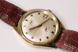 VINTAGE 18CT LONGINES AUTOMATIC ULTRA - CHRON WRISTWATCH, circular quartered dial with block hour