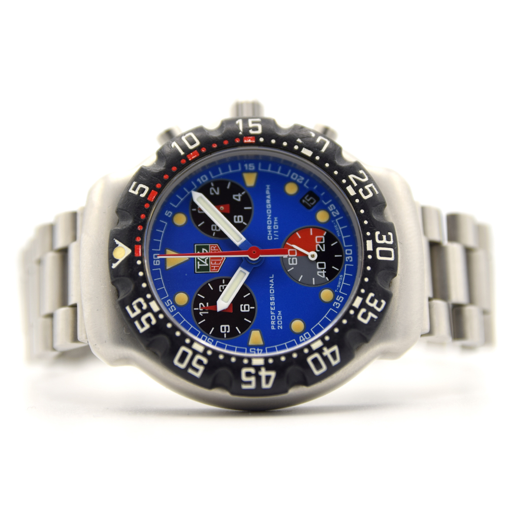 GENTLEMAN'S TAG HEUER FORMULA 1 BLUE CHRONOGRAPH, REF. CA1210-1, CIRCA. LATE 1990S, 38MM SWISS