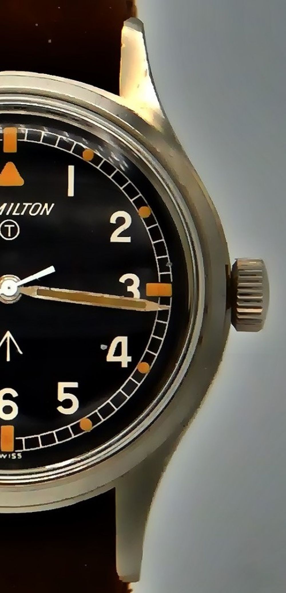 RARE HAMILTON MK11 BRITISH MILITARY ISSUE WRISTWATCH MODEL 6B 1960S. REFERENCE 6B-9101000, CAL. - Image 7 of 10