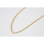 9CT GOLD ROPE CHAIN, gross weight is 1.77g.