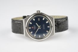 GENTLEMENS TISSOT SEASTAR AUTOMATIC DATE WRISTWATCH REF. 44661-4X, circular dark blue dial with