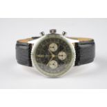 GENTLEMENS BREITLING NAVITIMER CHRONOGRAPH WRISTWATCH REF. 806, circular triple register patina dial