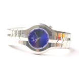 LADIES TAG HEUER ALTER EGO WRIST WATCH WITH BOX AND PAPERS, circular sapphire blue dial, 29mm