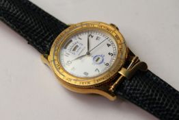 GENTLEMENS LONGINES 18CT YELLOW GOLD EPHEMERIDES SOLAIRES WRISTWATCH REF 5234, circular white dial