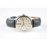 GENTLEMENS IWC YACHT CLUB AUTOMATIC DATE WRISTWATCH, circular patina dial with applied stick hour