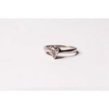 PEAR CUT DIAMOND RING, estimated weight 0.55ct,