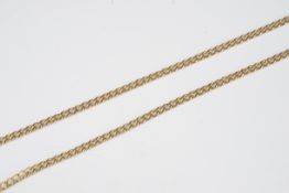 9CT GOLD CURB LINK CHAIN, gross weight is 3.22g.