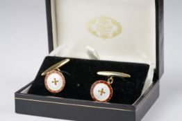 GENTLEMENS 9CT GOLD BUTTON STYLE CUFFLINKS, 9ct gold cufflinks in a button style.*** Please view