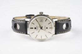 GENTLEMENS TISSOT SEASTAR AUTOMATIC DATE WRISTWATCH REF. 44521-4, circular silver dial with stick