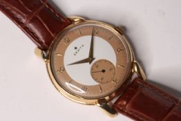 1950s ZENITH TWO TONE DRESS WATCH, circular two tone dial with subsidary seconds, baton and arabic
