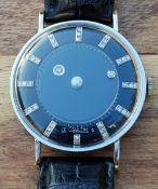 LECOULTRE AND VACHERON CONSTANTIN WRISTWATCH 1950S WITH DIAMOND MYSTERY 'GALAXY' DIAL IN 14CT