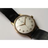 VINTAGE TUDOR PRINCE 9CT GOLD AUTOMATIC, circular cream dial with gold arabic numerals, gold
