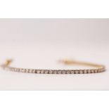 Diamond Line Bracelet, claw set with 70 round brilliant diamonds totalling approximately 3.00ct,