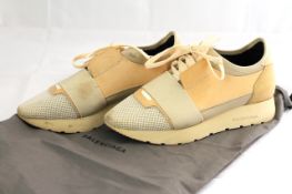 BALENCIAGA NUDE TRAINERS WITH DUST BAG